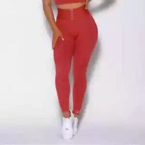 Bombshell Sportswear Waist Cincher Leggings M Red